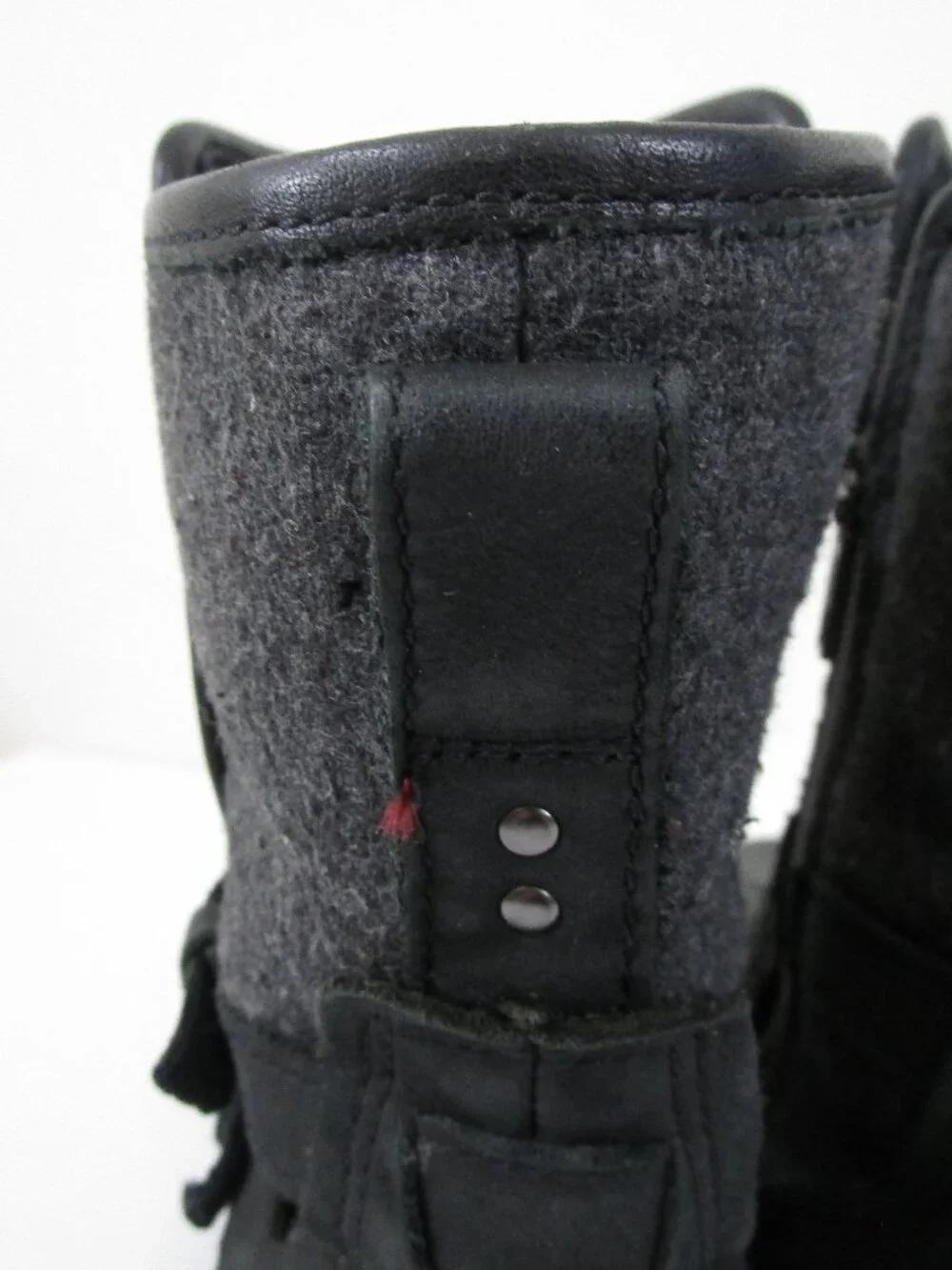 Ugg Womens Waterproof Simmens Black Leather Mid Calf Zip Up Boots Size 6.5